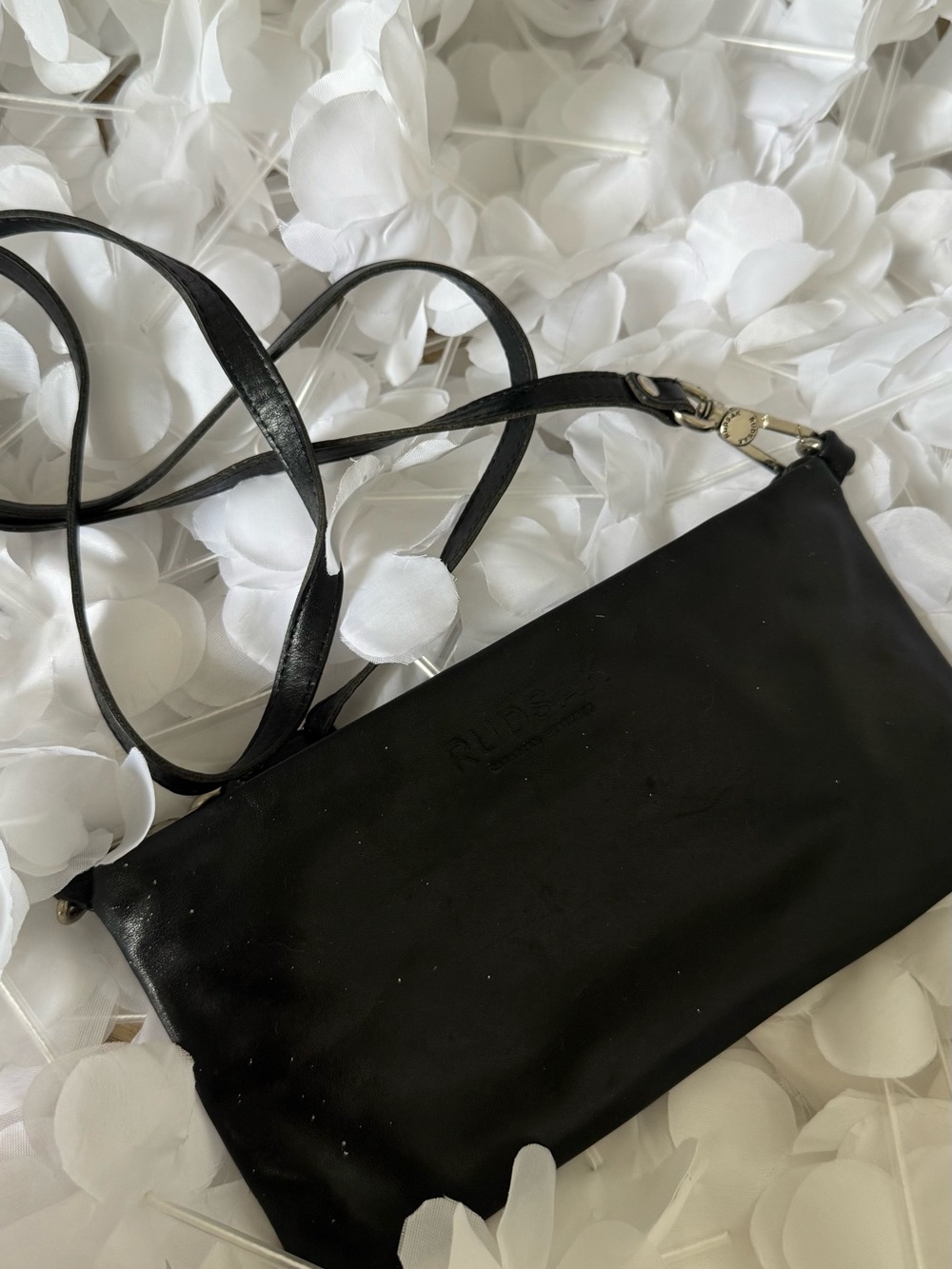 RUDSAK Black Leather Slim Crossbody